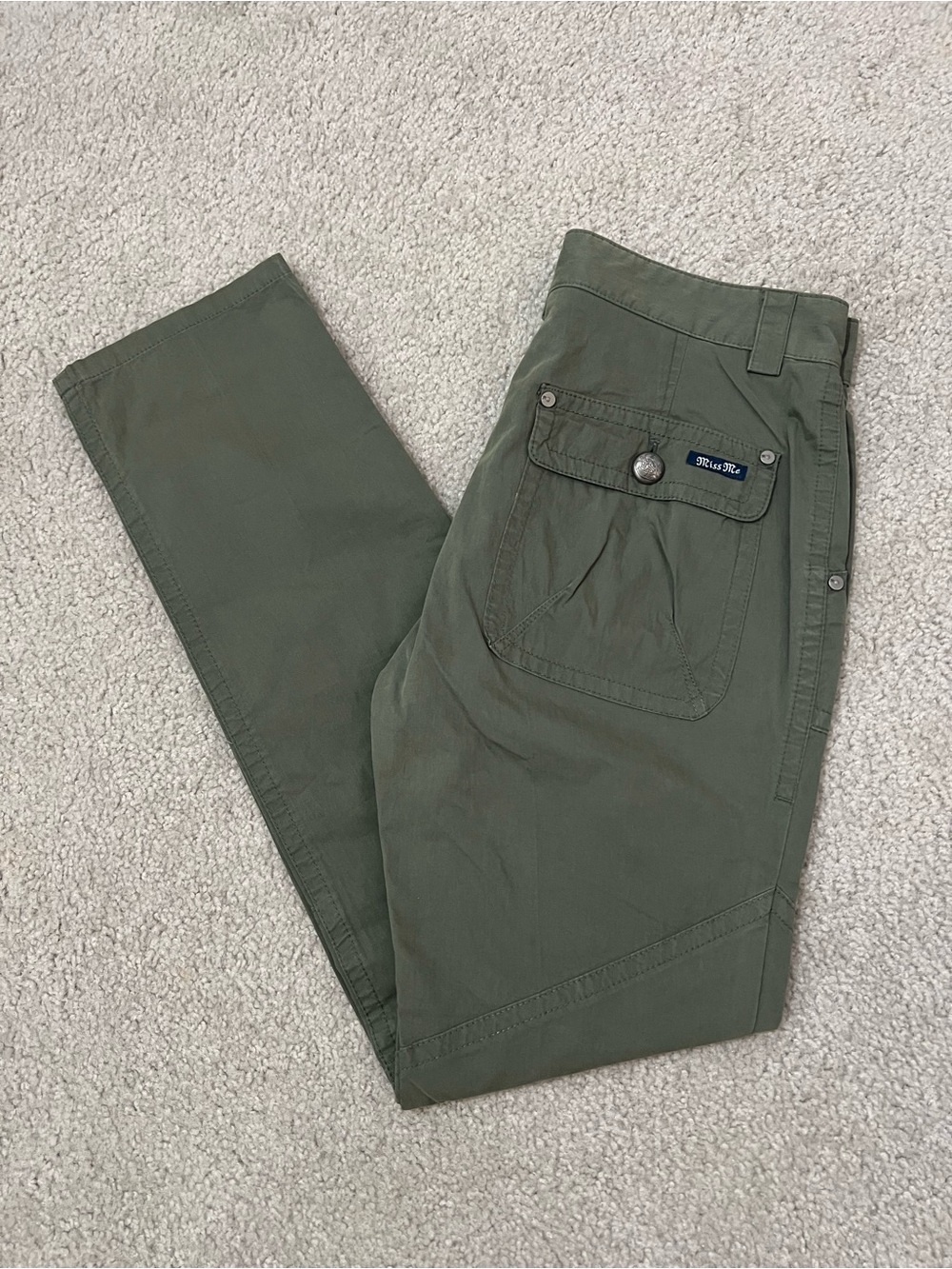 Y2K Miss Me Khaki Cargo Pants Size 26